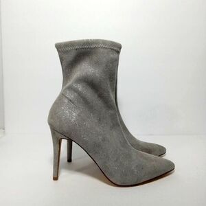 BP 'Braylee' Pointed Toe Gray  Sparkle Metallic Silver Boots size 7
